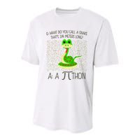 Funny Python Snake Pi Day Youth Performance Sprint T-Shirt