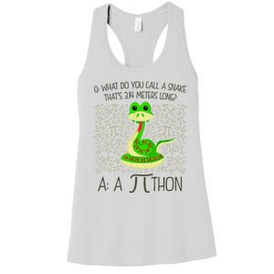 Funny Python Snake Pi Day Women's Racerback Tank