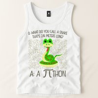 Funny Python Snake Pi Day Tank Top