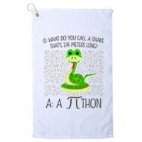 Funny Python Snake Pi Day Platinum Collection Golf Towel