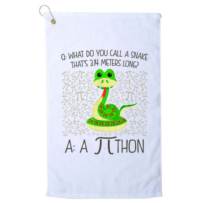 Funny Python Snake Pi Day Platinum Collection Golf Towel