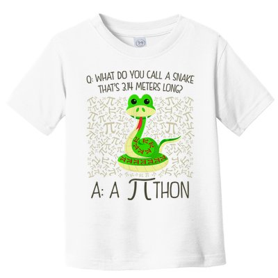 Funny Python Snake Pi Day Toddler T-Shirt