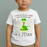 Funny Python Snake Pi Day Toddler T-Shirt