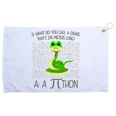 Funny Python Snake Pi Day Grommeted Golf Towel