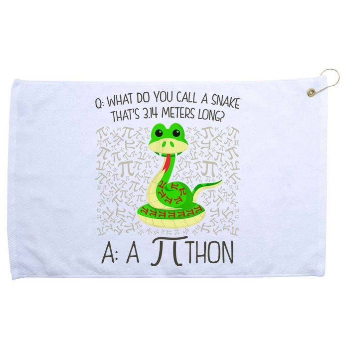 Funny Python Snake Pi Day Grommeted Golf Towel