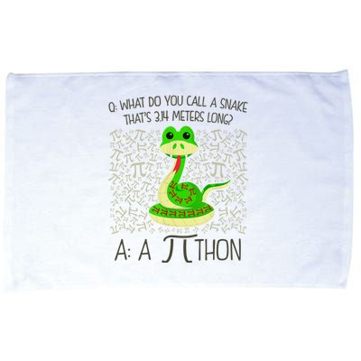 Funny Python Snake Pi Day Microfiber Hand Towel