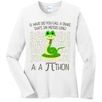 Funny Python Snake Pi Day Ladies Long Sleeve Shirt