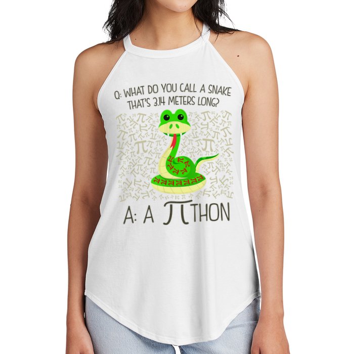 Funny Python Snake Pi Day Women's Perfect Tri Rocker Tank