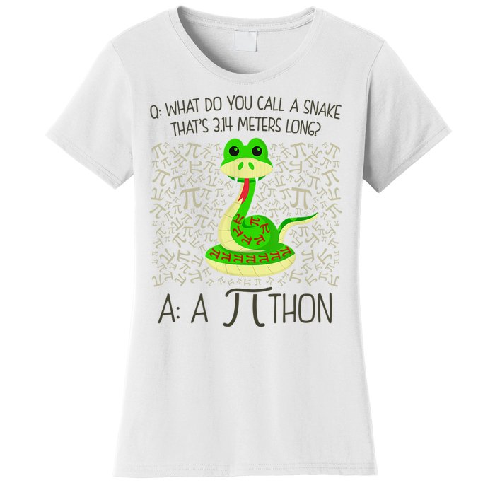 Funny Python Snake Pi Day Women's T-Shirt