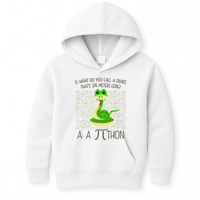 Funny Python Snake Pi Day Kids Hoodie
