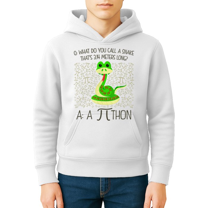 Funny Python Snake Pi Day Kids Hoodie