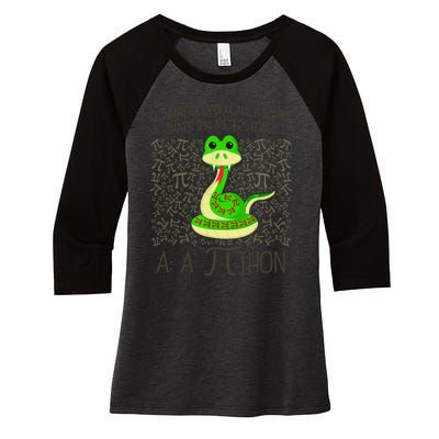 Funny Python Snake Pi Day Women's Tri-Blend 3/4-Sleeve Raglan Shirt