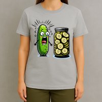 Funny Pickle Surprise A Cucumber And A Jar Of Sliced Pickles T-Shirt