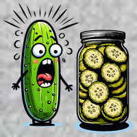Funny Pickle Surprise A Cucumber And A Jar Of Sliced Pickles T-Shirt
