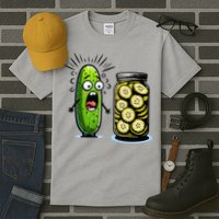 Funny Pickle Surprise A Cucumber And A Jar Of Sliced Pickles Tall T-Shirt
