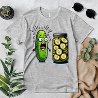 Funny Pickle Surprise A Cucumber And A Jar Of Sliced Pickles Premium T-Shirt