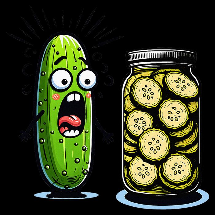 Funny Pickle Surprise A Cucumber And A Jar Of Sliced Pickles 16oz Travel Tumbler