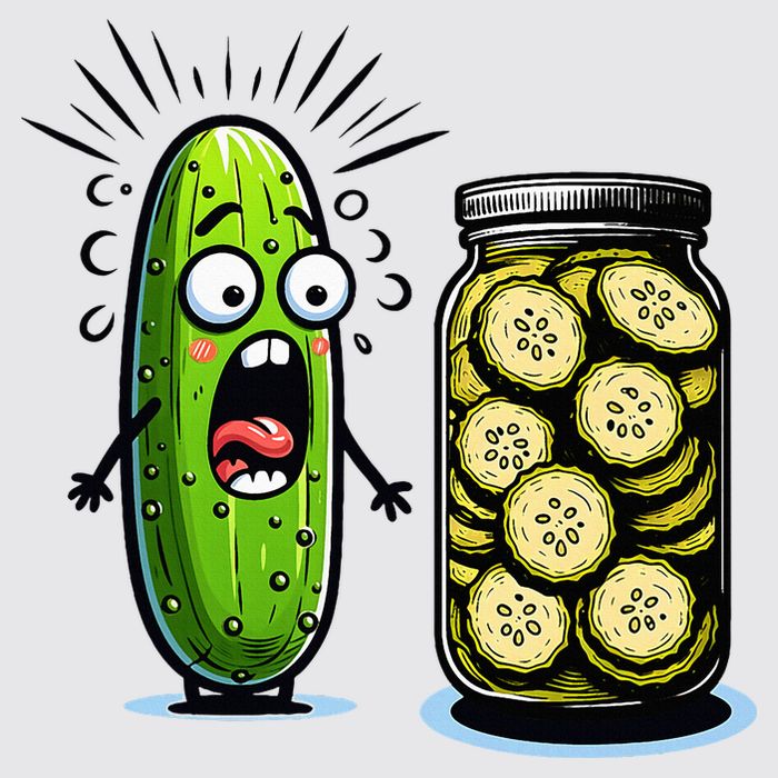 Funny Pickle Surprise A Cucumber And A Jar Of Sliced Pickles Womens Funnel Neck Pullover Hood