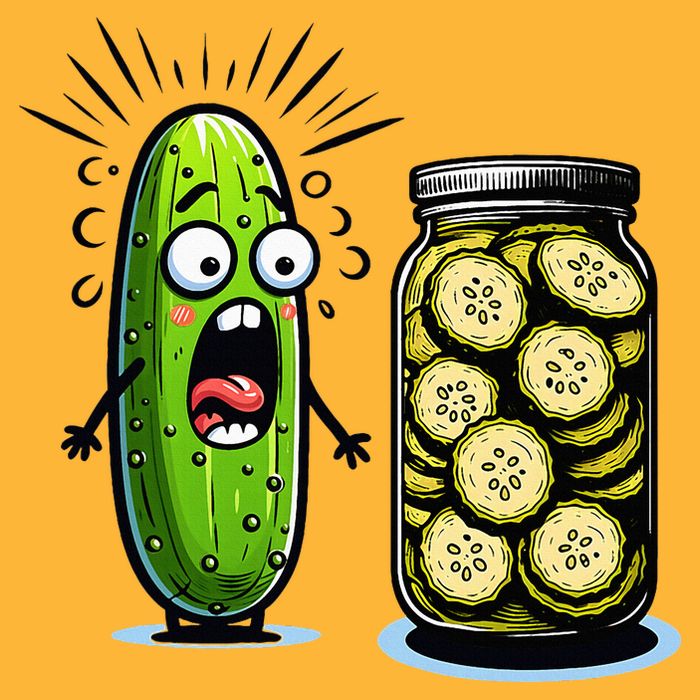 Funny Pickle Surprise A Cucumber And A Jar Of Sliced Pickles Pom Pom 12in Knit Beanie