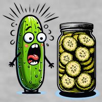 Funny Pickle Surprise A Cucumber And A Jar Of Sliced Pickles Ladies PosiCharge Tri-Blend Wicking Tank