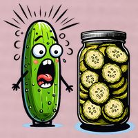 Funny Pickle Surprise A Cucumber And A Jar Of Sliced Pickles 25L Jumbo Tote