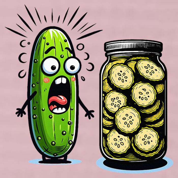 Funny Pickle Surprise A Cucumber And A Jar Of Sliced Pickles 25L Jumbo Tote