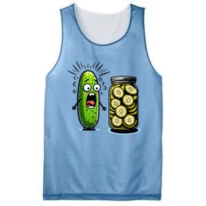 Funny Pickle Surprise A Cucumber And A Jar Of Sliced Pickles Mesh Reversible Basketball Jersey Tank