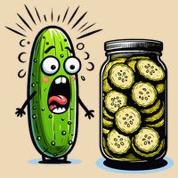 Funny Pickle Surprise A Cucumber And A Jar Of Sliced Pickles Bag