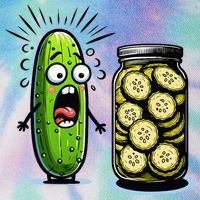 Funny Pickle Surprise A Cucumber And A Jar Of Sliced Pickles Legacy Tie Dye Trucker Hat