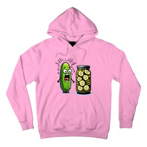 Funny Pickle Surprise A Cucumber And A Jar Of Sliced Pickles Hoodie