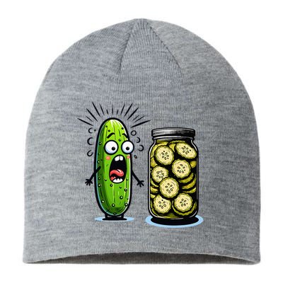 Funny Pickle Surprise A Cucumber And A Jar Of Sliced Pickles Sustainable Beanie