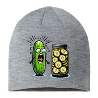 Funny Pickle Surprise A Cucumber And A Jar Of Sliced Pickles Sustainable Beanie