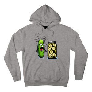 Funny Pickle Surprise A Cucumber And A Jar Of Sliced Pickles Tall Hoodie