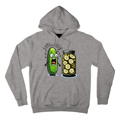 Funny Pickle Surprise A Cucumber And A Jar Of Sliced Pickles Tall Hoodie