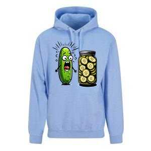 Funny Pickle Surprise A Cucumber And A Jar Of Sliced Pickles Unisex Surf Hoodie