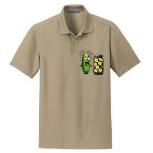 Funny Pickle Surprise A Cucumber And A Jar Of Sliced Pickles Dry Zone Grid Polo