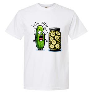 Funny Pickle Surprise A Cucumber And A Jar Of Sliced Pickles Garment-Dyed Heavyweight T-Shirt