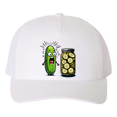Funny Pickle Surprise A Cucumber And A Jar Of Sliced Pickles Yupoong Adult 5-Panel Trucker Hat
