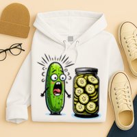 Funny Pickle Surprise A Cucumber And A Jar Of Sliced Pickles Hoodie