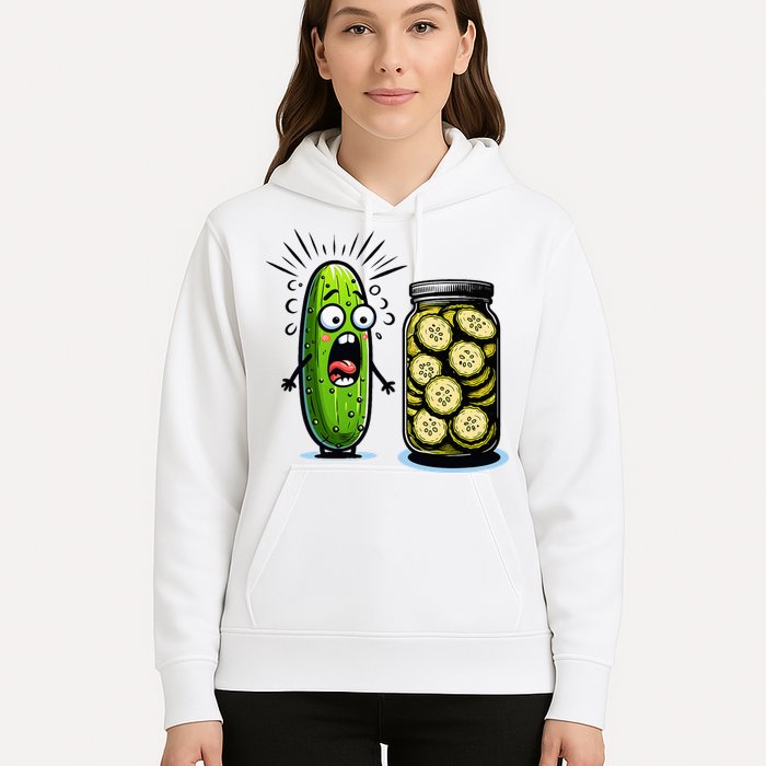 Funny Pickle Surprise A Cucumber And A Jar Of Sliced Pickles Hoodie