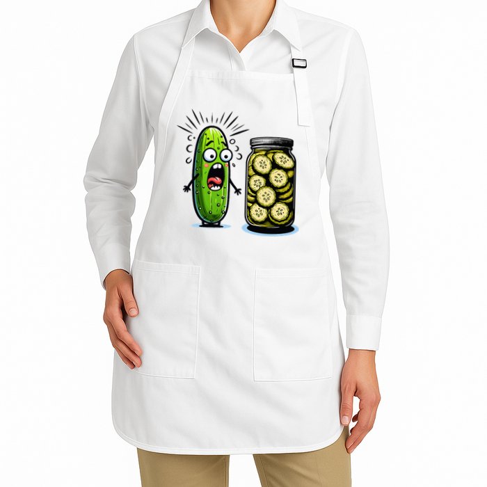Funny Pickle Surprise A Cucumber And A Jar Of Sliced Pickles Apron