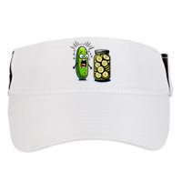 Funny Pickle Surprise A Cucumber And A Jar Of Sliced Pickles Adult Drive Performance Visor