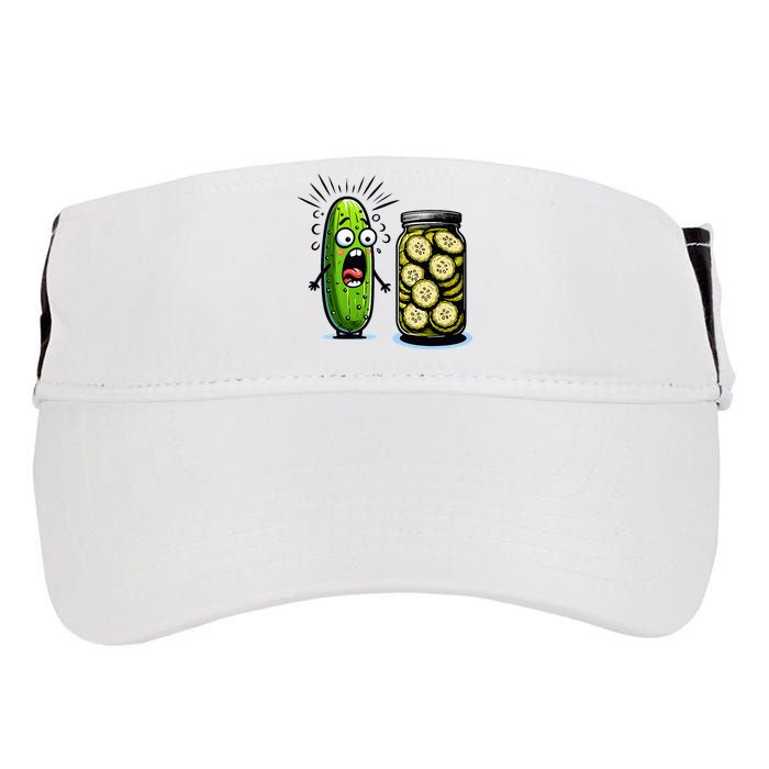 Funny Pickle Surprise A Cucumber And A Jar Of Sliced Pickles Adult Drive Performance Visor