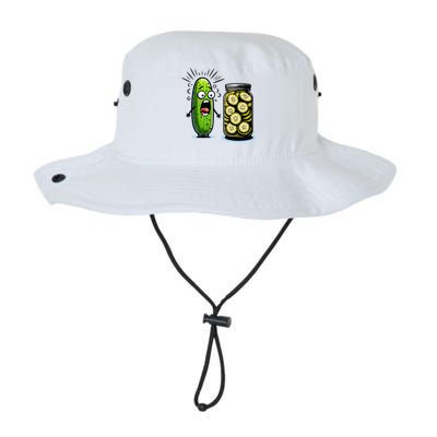 Funny Pickle Surprise A Cucumber And A Jar Of Sliced Pickles Bucket Hat