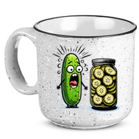 Funny Pickle Surprise A Cucumber And A Jar Of Sliced Pickles 15oz Campfire Ceramic Mug