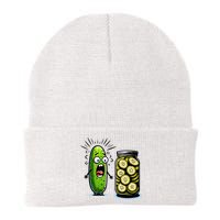 Funny Pickle Surprise A Cucumber And A Jar Of Sliced Pickles Beanie
