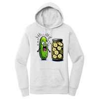 Funny Pickle Surprise A Cucumber And A Jar Of Sliced Pickles Women's Pullover Hoodie