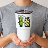 Funny Pickle Surprise A Cucumber And A Jar Of Sliced Pickles Tumbler