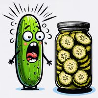 Funny Pickle Surprise A Cucumber And A Jar Of Sliced Pickles Baby Bodysuit