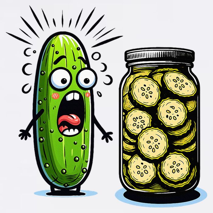 Funny Pickle Surprise A Cucumber And A Jar Of Sliced Pickles Baby Bodysuit